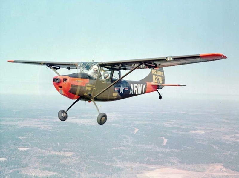 A U.S. Army L-19 Bird Dog similar to the one flown by Captain Daniel Dawson when he was shot down on November 6, 1964