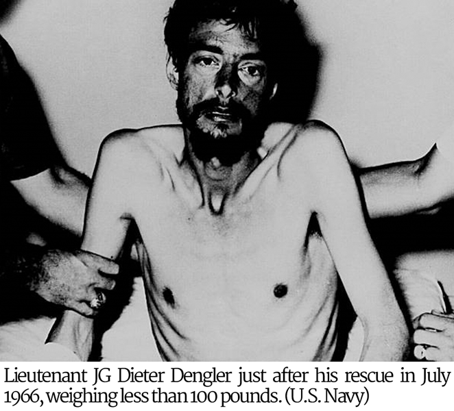 Lieutenant JG Dieter Dengler just after his rescue 