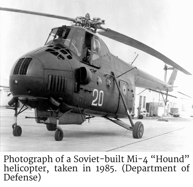 Soviet-built Mi-4 “Hound” helicopter