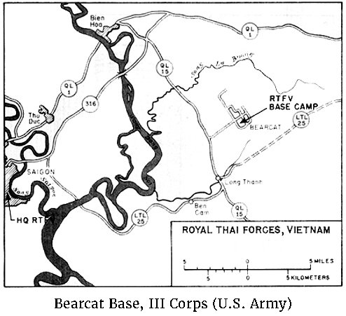 Map of Bearcat Base, III Corps (U.S. Army)