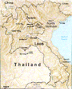 Map of Northern Laos and North Vietnam