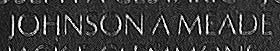 Engraved name on The Wall of Airman First Class Johnson A. Meade, U.S. Air Force