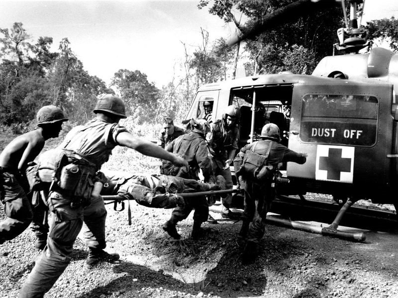 Medevac missions were nicknamed "Dust-Offs," and they were often extremely dangerous for those pilots who flew into the midst of a firefight to retrieve wounded.