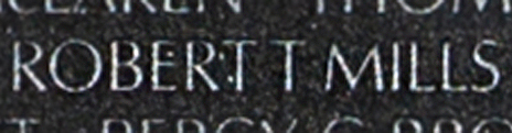 Petty Officer First Class (Gunner’s Mate, Guns) Robert Thomas Mills' name inscribed on The Wall.