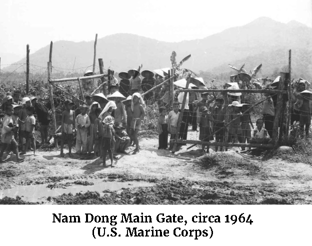 Photo of the Nam Dong Main Gate, circa 1964 (U.S. Marine Corps)