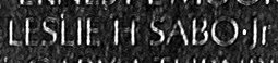 Engraved name on The Wall of Sergeant Leslie Halasz Sabo, Jr., U.S. Army