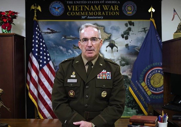 Thumbnail graphic of VWC Director Major General Edward Chrystal with link to a short holiday greeting video.