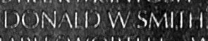 Engraved name on The Wall of Sergeant Donald Woodrow Smith, U.S. Army