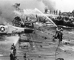 USS Forrestal Fire