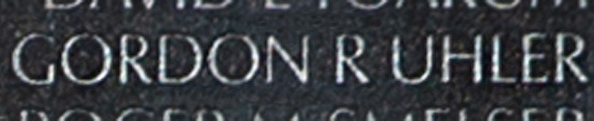 Senior Chief Petty Officer (Gunner’s Mate, Missiles) Gordon Robert Uhler's name inscribed on The Wall.