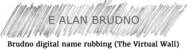 Brudno digital name rubbing (The Virtual Wall)