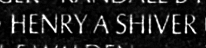 Shiver's name engraved in the Wall